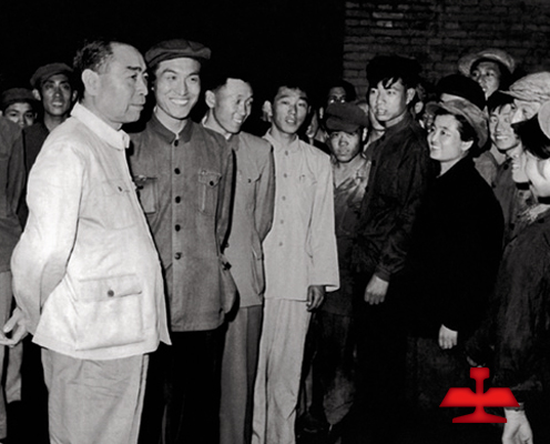1959年毛澤東同志親切接見全國著名勞動模范、鞍鋼老英雄孟泰